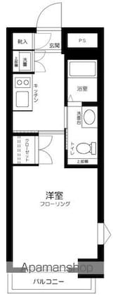 プログレス下高井戸[1K/22.5m2]の間取図