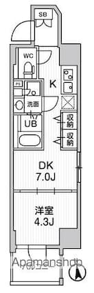 ＣＲＡＴＩＦ秋葉原[1DK/27.06m2]の間取図