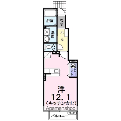 スターヴィレッジＤ[1R/32.9m2]の間取図