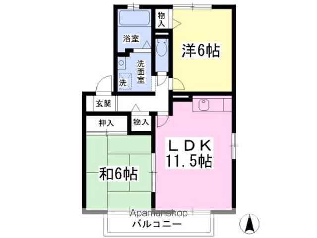 グランドキャッスルGOMI Eの間取り写真