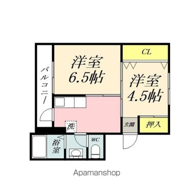 岡山県岡山市北区御津国ケ原[2K/34.02m2]の間取図