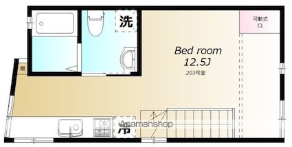 東京都世田谷区弦巻１丁目[1R/27.63m2]の間取図