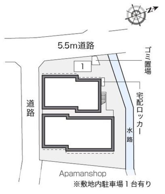 レオパレス菖苑[1K/19.87m2]の配置図