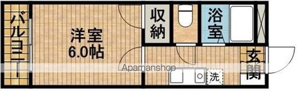 レオパレスＦｉｎｅ中沢[1K/19.87m2]の間取図