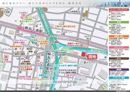 レジディアタワー麻布十番[1R/44.26m2]の配置図