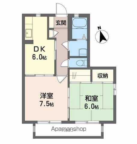 ハピネス口田の間取り写真