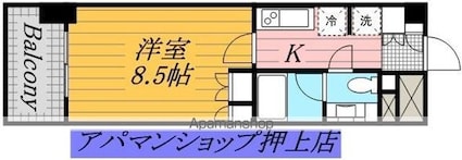 東京都墨田区千歳２丁目[1K/26.91m2]の間取図
