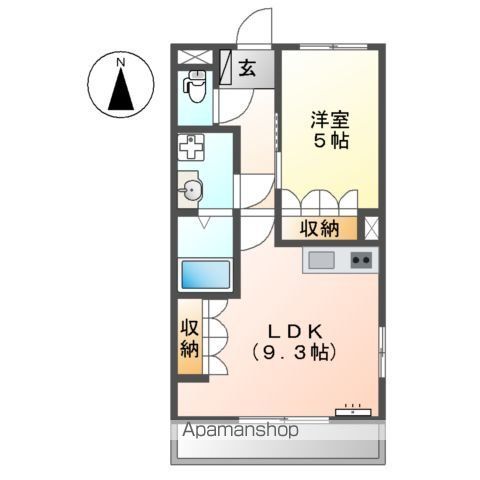 メゾンヤスイAの間取り写真