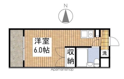 東京都立川市錦町６丁目[1R/18.27m2]の間取図