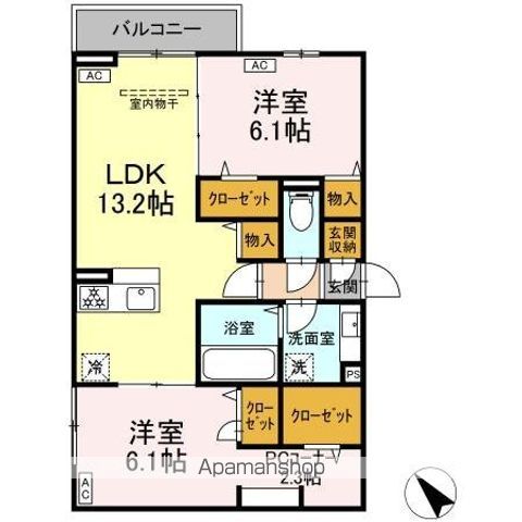 レーヴェ前原町の間取り写真