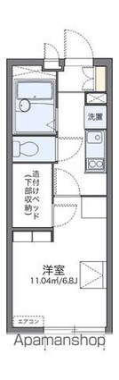 レオパレスアイリス[1K/19.87m2]の間取図