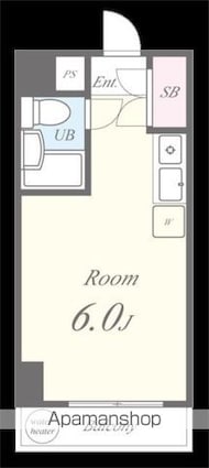 セジュール田町[1R/16.1m2]の間取図