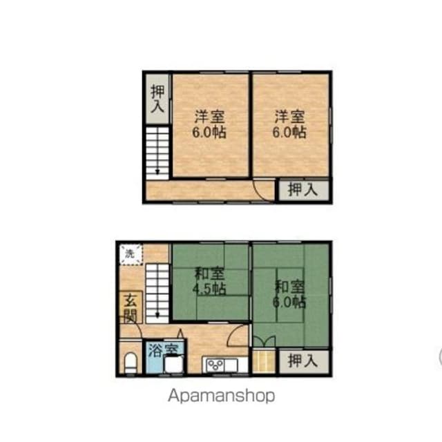 橋本住宅[4K/60m2]の間取図