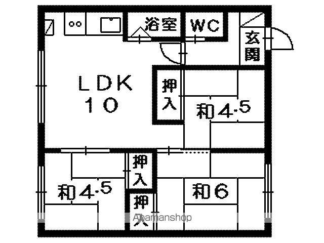 北信ハイツAの間取り写真
