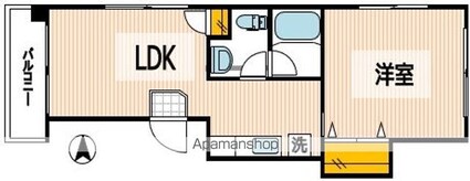 東城ビル[1LDK/43.53m2]の間取図