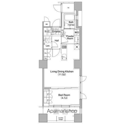 コンフォリア東池袋ＷＥＳＴ[1LDK/42.13m2]の間取図