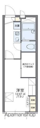 レオパレスＲＥＤ[1K/21.81m2]の間取図