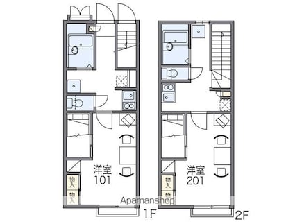 レオパレスプラティニ[1K/26.08m2]の間取図