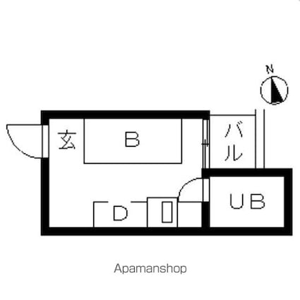 東京都新宿区百人町２丁目[1R/9.96m2]の間取図