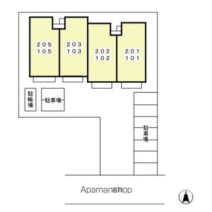メゾンクレール　Ｃ[2LDK/55.47m2]の配置図