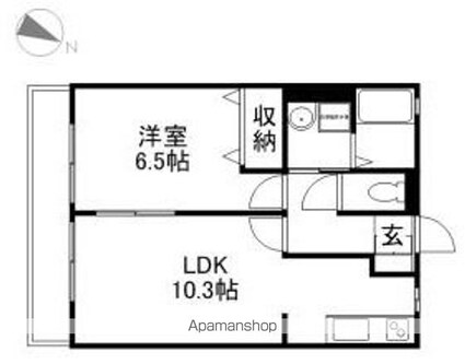 ロワジールⅡ[1LDK/40.33m2]の間取図