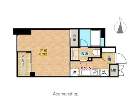 東京都杉並区成田東５丁目[1K/26.81m2]の間取図