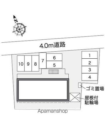 レオパレスフォレスト[1K/21.81m2]の配置図