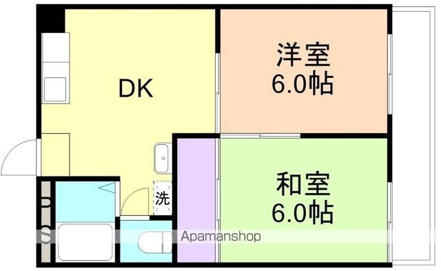 和歌山県和歌山市湊御殿２丁目[2DK/40.5m2]の間取図