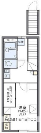 レオパレス安田　２[1K/26.08m2]の間取図