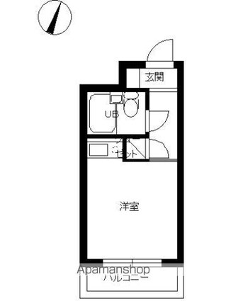 スカイコート荻窪[1R/13.37m2]の間取図