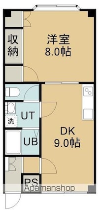 ロイヤルガーデンＡ[1DK/41m2]の間取図