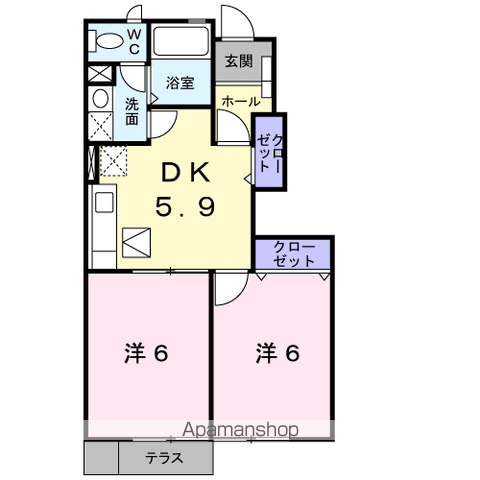 ラベンダーの間取り写真