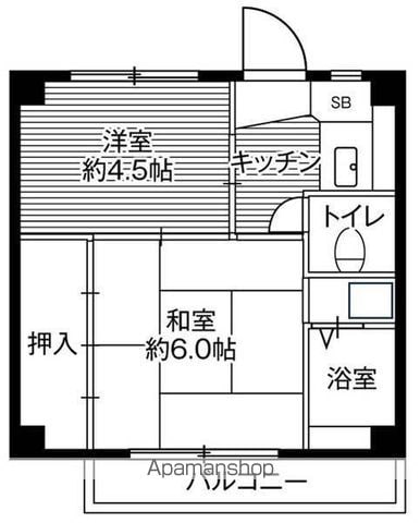 ビレッジハウス亀井野4号棟の間取り写真