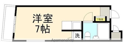 東京都世田谷区弦巻４丁目[1R/17.17m2]の間取図
