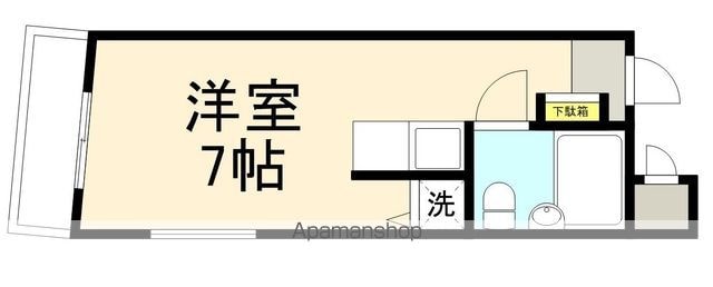東京都世田谷区弦巻４丁目[1R/17.17m2]の間取図