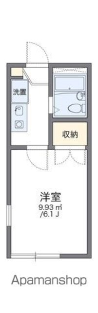 レオパレスイキ明大前[1K/17.39m2]の間取図