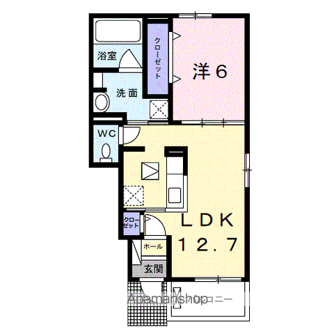 有田郡有田川町大字野田のアパートの間取り