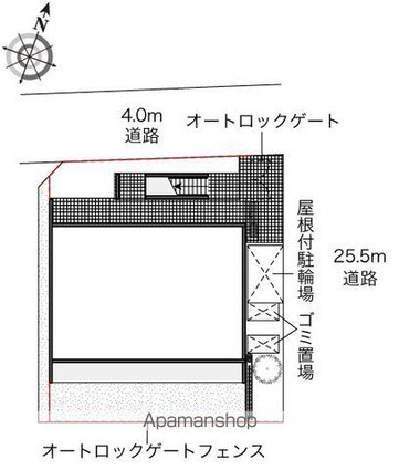 レオパレスメティス[1K/20.81m2]の配置図