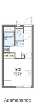 レオパレスハッピネスコート[1K/20.28m2]の間取図