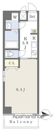 ＧＲＡＣＥ緑町[1K/28.69m2]の間取図