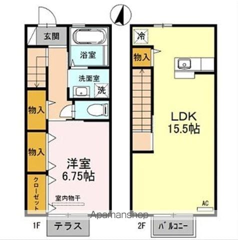 DーROOM秋吉 B棟の間取り写真