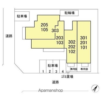 ＬＥＸＳＡＳＵ春日[1LDK/52.8m2]の配置図