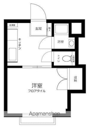 東京都中野区弥生町５丁目[1K/20.78m2]の間取図