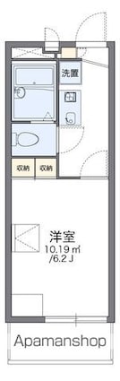 レオパレス上北台[1K/19.87m2]の間取図