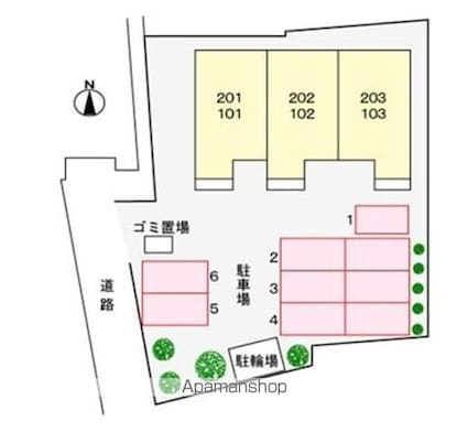 アプローズ・Ｎ[2DK/42.98m2]の配置図