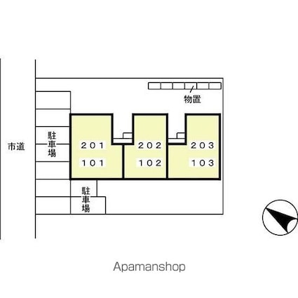 ハイセレールヴィラ[2LDK/52.41m2]の配置図