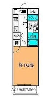 クレスト香川[1K/35.01m2]の間取図