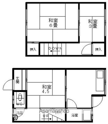 和歌山県和歌山市今福５丁目[3K/42.12m2]の間取図
