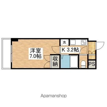 千鶴興産ビル[1K/24.57m2]の間取図