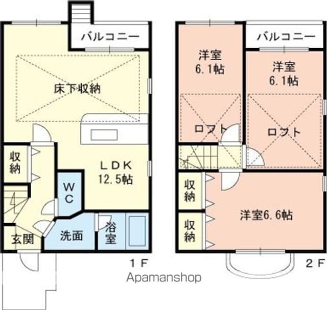 パンチュール[3LDK/70.61m2]の間取図